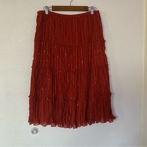 First option rustic orange sparkly skirt whimsygoth/ grunge/ y2k